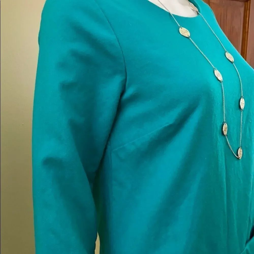 J Crew Turquoise Tunic w/Pockets - Picture 4 of 6